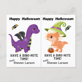 ディノダニ恐竜学校パーティーハロウィンカード ポストカード