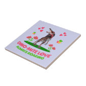 ディノダニ愛、常に恐竜の轟音おもしろい タイル (側面)