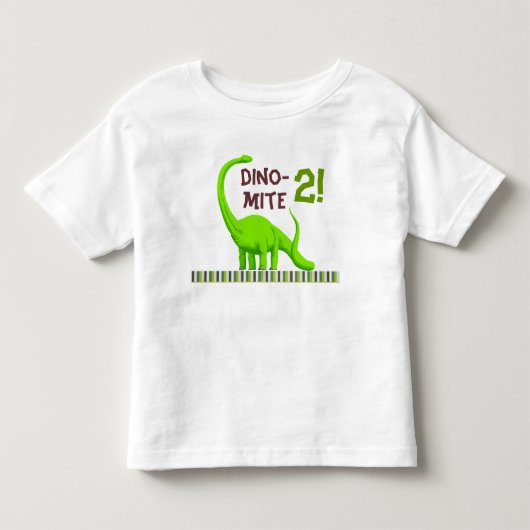 ディノダニ誕生日のTシャツ トドラーTシャツ (正面)