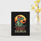 ディノダノラビーサウルスTレックスおもしろいトレックス カード (黄色い花)