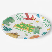 ディノテーマかわいい恐竜1st誕生日パーティー ペーパープレート (アングル)