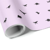 ディノテーマ子供への誕生日パーティー,ソフトラベンダー ラッピングペーパー (ロールコーナー)