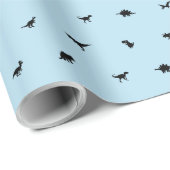 ディノテーマ子供へ誕生会スカイブルー ラッピングペーパー (ロールコーナー)