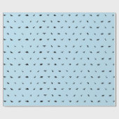 ディノテーマ子供へ誕生会スカイブルー ラッピングペーパー (フラット)