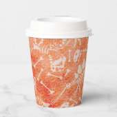 ディノディグオレンジ紙カップ 紙コップ (裏面)