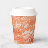 ディノディグオレンジ紙カップ 紙コップ (正面)