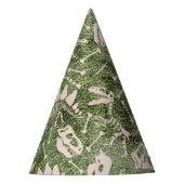 ディノディググリーン パーティーハット (正面)