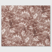 ディノディグブラウン ラッピングペーパー (フラット)