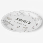 ディノディグラウンド誕生日 ペーパープレート (アングル)