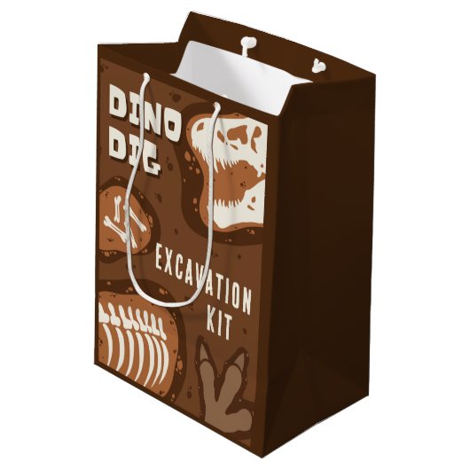 ディノディグ恐竜発掘キットパーティー抱き枕 ミディアムペーパーバッグ (裏面アングル)