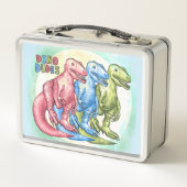 ディノデュデス恐竜 メタルランチボックス (裏面)