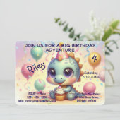 ディノデライト誕生日招待状 招待状 (スタンド正面)