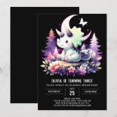 ディノトリケラモダントプス誕生日 招待状 (正面/裏面)