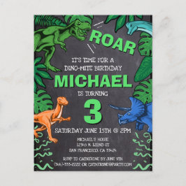 ディノトレックスジュラシックボーイダノーズ誕生日 ポストカード