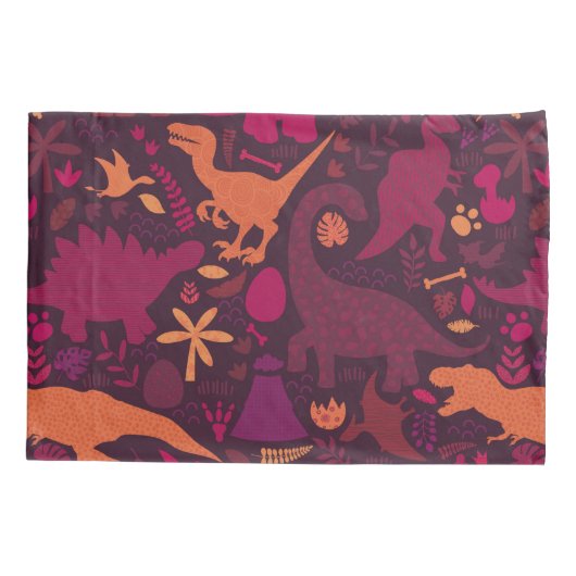 ディノドゥードルシルエットキッズディノソー 枕カバー (裏面)