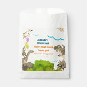 ディノバースデーパーティーの好意バッグ フェイバーバッグ (正面)