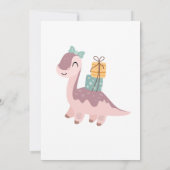 ディノバースデーパーティーボホ 招待状 (裏面)