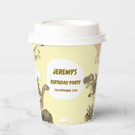 ディノバースデーパーティー紙カップ 紙コップ