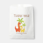 ディノパーソナライズされたサンキューバースデーパーティーバッグ フェイバーバッグ (正面)