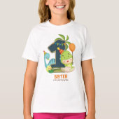 ディノパーソナライズされた誕生日Tシャツお姉さん Tシャツ (正面)