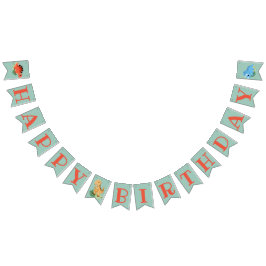 ディノパーティーかわいい恐竜の誕生日パーティー バンティングフラッグ