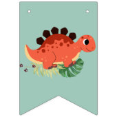 ディノパーティーかわいい恐竜の誕生日パーティー バンティングフラッグ (第1の旗)