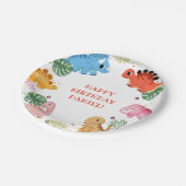 ディノパーティーかわいい恐竜の誕生日パーティー ペーパープレート (アングル)