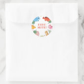 ディノパーティーかわいい恐竜の誕生日パーティー ラウンドシール (バッグ)