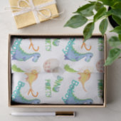 ディノパーティーかわいい恐竜誕生日少年の名前&年齢 薄葉紙 (ギフト)