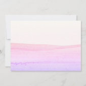 ディノパーティーかわいい水色ガールピンク誕生日 招待状 (裏面)