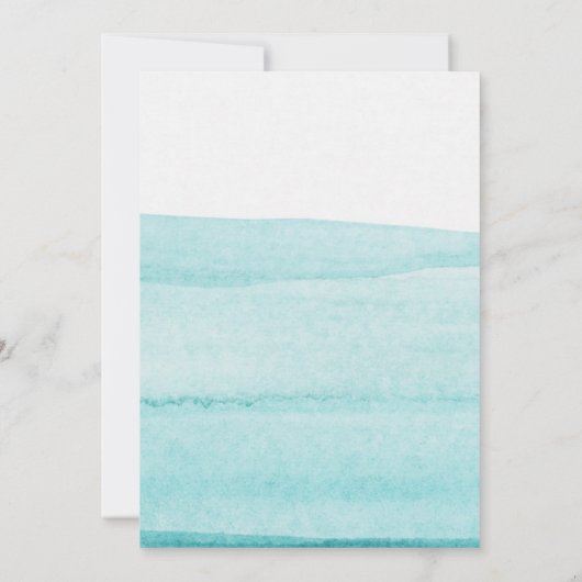 ディノパーティーかわいい水色ボーイブルー誕生日 招待状 (裏面)