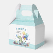 ディノパーティーウォーターカラーボーイブルー誕生日 フェイバーボックス (裏面サイド)