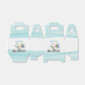 ディノパーティーウォーターカラーボーイブルー誕生日 フェイバーボックス (折り畳みなし)