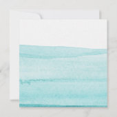 ディノパーティーウォーターカラーボーイブルー誕生日 招待状 (裏面)