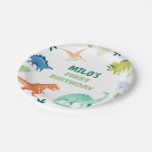 ディノパーティーカラフル恐竜誕生日紙プレート ペーパープレート (アングル)