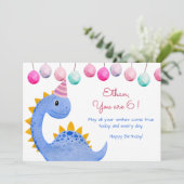 ディノパーティーキッズハッピーバースデー 案内状 (スタンド正面)