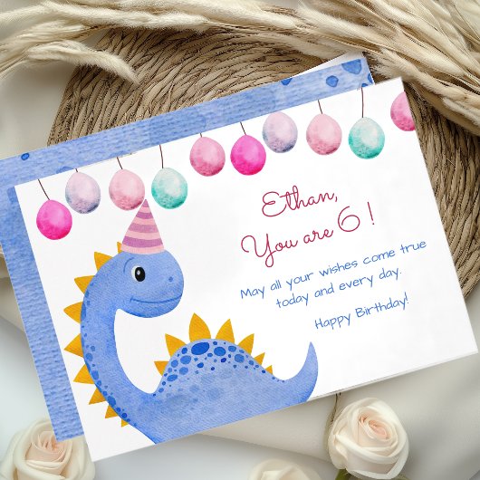 ディノパーティーキッズハッピーバースデー 案内状