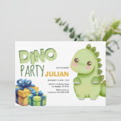 ディノパーティーキュート恐竜誕生日 招待状 (スタンド正面)
