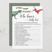 ディノパーティーストンプはパパを知っているゴロゴロのゲーム 招待状 (正面/裏面)