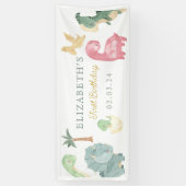 ディノパーティーディノダニ誕生日ウェルカム 横断幕 (縦)