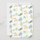 ディノパーティーディノミートフォト誕生日 招待状 (裏面)