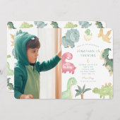 ディノパーティーディノミートフォト誕生日 招待状