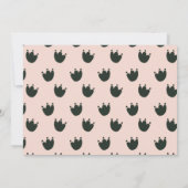 ディノパーティーピンク恐竜ガール1st誕生日 招待状 (裏面)