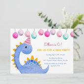 ディノパーティー子供の誕生日招待 招待状 (スタンド正面)