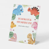 ディノパーティー恐竜の誕生日パーティーのお願い 台座サイン (正面)