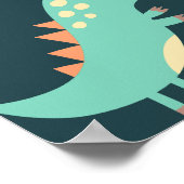 ディノパーティー恐竜の誕生日パーティーウェルカムサイン ポスター (角)