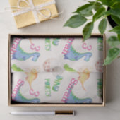 ディノパーティー恐竜誕生日ガールズネーム&エイジ 薄葉紙 (ギフト)