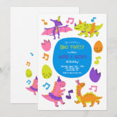ディノパーティー 招待状 (正面/裏面)