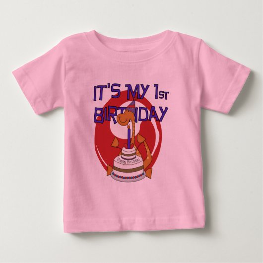 ディノファースト誕生日Tシャツ&ギフト ベビーTシャツ (正面)