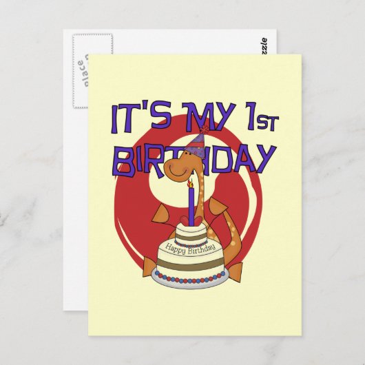 ディノファースト誕生日Tシャツ&ギフト ポストカード (正面/裏面)